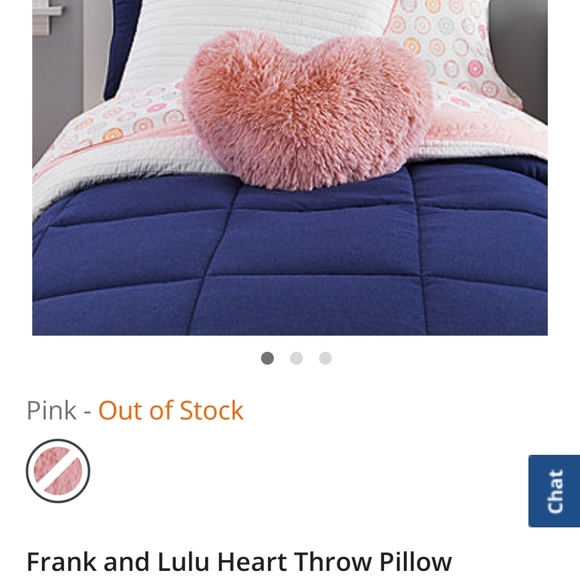 Frank & Lulu Light Pink Shaggy Faux Fur Heart Shapef Throw Pillow - Picture 2 of 7